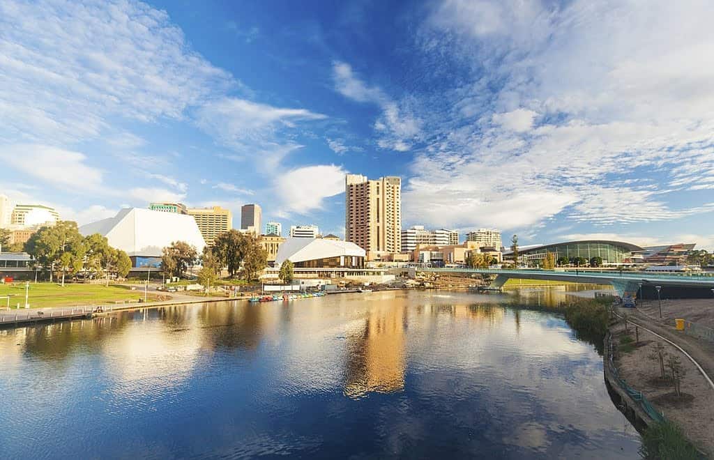 Adelaide City Centre Across The River Torrens